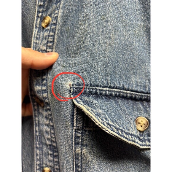 Vtg 90’s Cherokee Chore Jacket Flannel Lined Men’s Size Large Work Outdoor - Picture 9 of 12